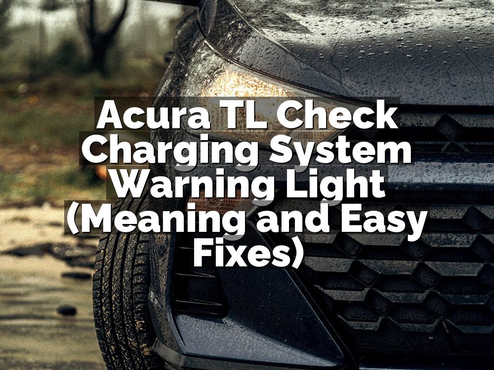 Acura TL Check Charging System Warning Light (Meaning and Easy Fixes)