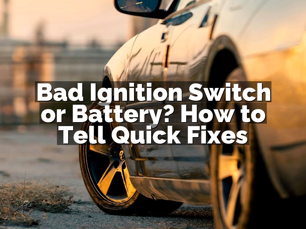 Bad Ignition Switch or Battery? How to Tell Quick Fixes
