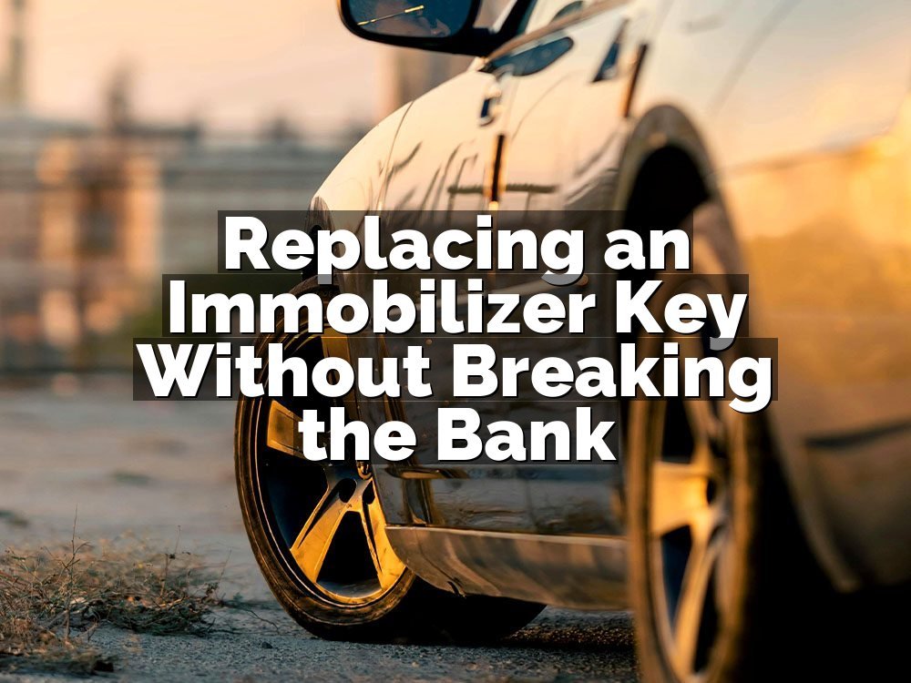 Replacing an Immobilizer Key Without Breaking the Bank