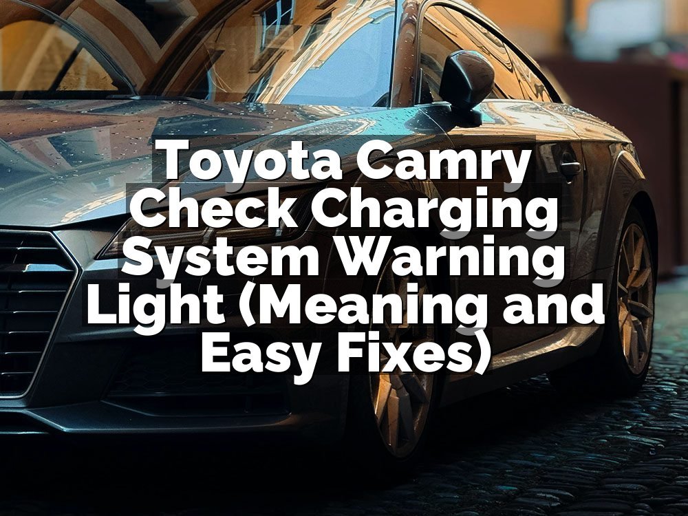 Toyota Camry Check Charging System Warning Light (Meaning and Easy Fixes)